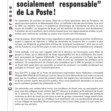 Il est beau, le “modèle socialement responsable” de La Poste !