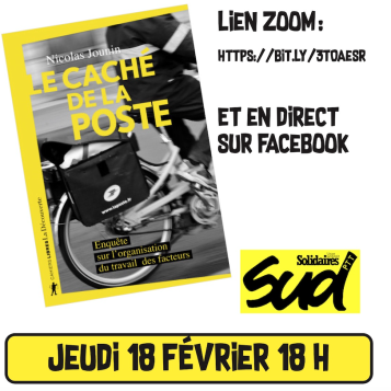 “Le caché de La Poste” : rencontre/débat avec Nicolas Jounin