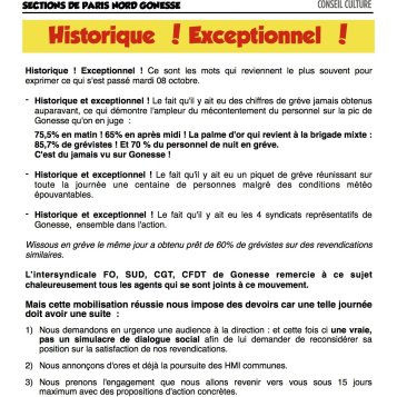 Grosse grève unitaire sur Gonesse et Wissous !