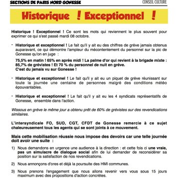 Grosse grève unitaire sur Gonesse et Wissous !