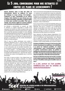 LE 5 JUIN, CONVERGEONS POUR NOS RETRAITES ET CONTRE LES PLANS DE LICENCIEMENTS !