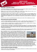 VENTE DE SFR DROIT D ALERTE - LUTTE CONTRE LA CORRUPTION - ETHIQUE - TRANSPARENCE