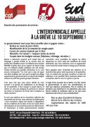 L'Intersyndicale appelle à la grève le 10 septembre !