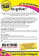 Le 10 septembre : en grève !