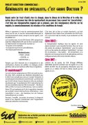 PROJET DIRECTION COMMERCIALE : Généraliste ou spécialiste, c'est grave Docteur ?