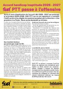 Accord handicap inaptitude 2026/ 2027 - SUD PTT passe à l'offensive