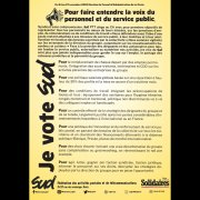 Pour faire entendre la voix du personnel et du service public, je vote SUD PTT