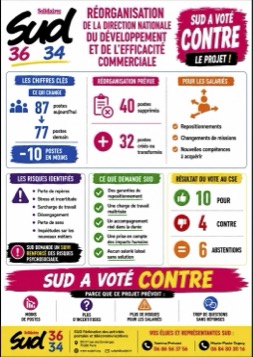 RÉORGANISATION DE LA DIRECTION NATIONALE DU DÉVELOPPEMENT ET DE L'EFFICACITÉ COMMERCIALE
