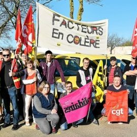 Les facteurs de Morlaix en grève
