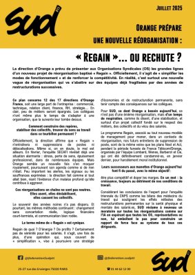 Orange prépare une nouvelle réorganisation - « Regain »… ou rechute ?