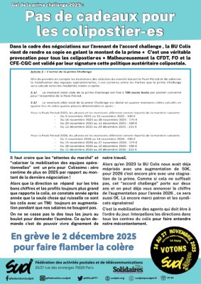 Pas de cadeaux pour les colipostier·e·s !