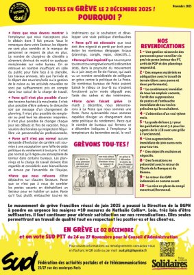 BGPN - TOU·TES EN GRÈVE LE 2 DÉCEMBRE 2025 ! POURQUOI ?