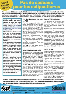 Pas de cadeaux pour les colipostier·es