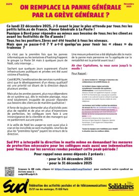 BGPN - ON REMPLACE LA PANNE GÉNÉRALE PAR LA GRÈVE GÉNÉRALE ?