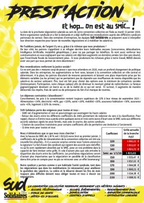 Prest'action janvier 2026 - Et hop, on est au SMIC...