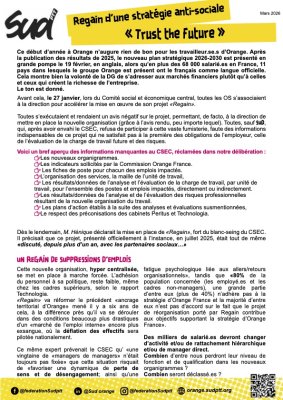 Regain d'une stratégie anti-sociale « Trust the future »