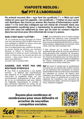 VIAPOSTE NEOLOG : SUD PTT À L'ABORDAGE !