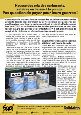 Hausse des prix des carburants, salaires en baisse à la pompe. 