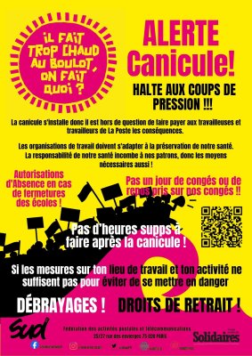 LERTE CANICULE ! HALTE AUX COUPS DE PRESSION !!!