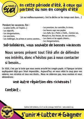 En cette période d'été...