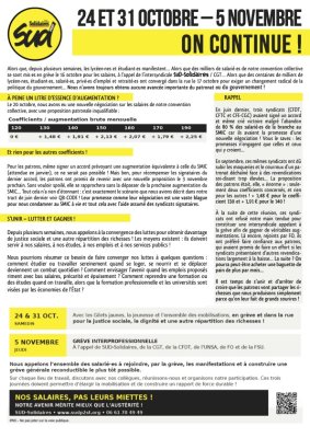 P2ST - 31 OCTOBRE – 5 NOVEMBRE On continue !