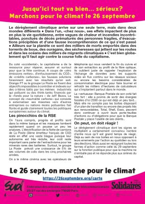 Jusqu'ici tout va bien... sérieux ? Marchons pour le climat le 26 septembre