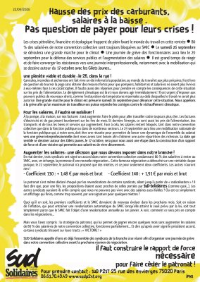 Hausse des prix des carburants, salaires à la baisse : Pas question de payer pour leurs crises !