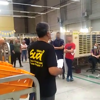 Débrayage à Marseille Euro-med pour l'embauche des précaires !