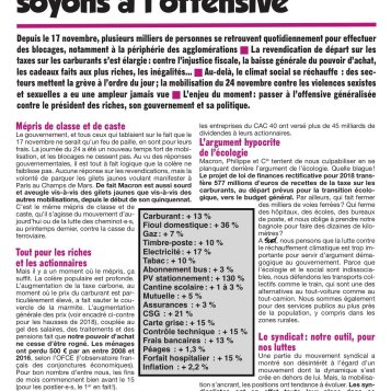 Rassemblons nos colères, soyons à l'offensive