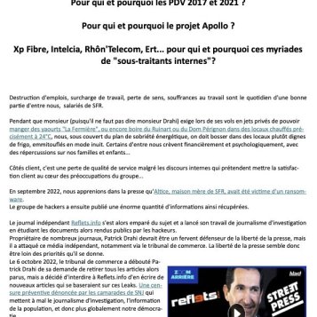 SFR -#Drahileaks Pour qui et pourquoi travaille-t-on ?