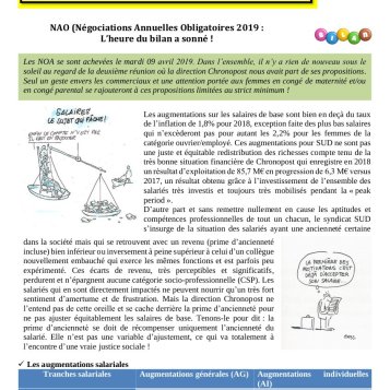 Chronopost : bilan NAO 2019