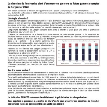 La Poste annonce la fin du J+1 !