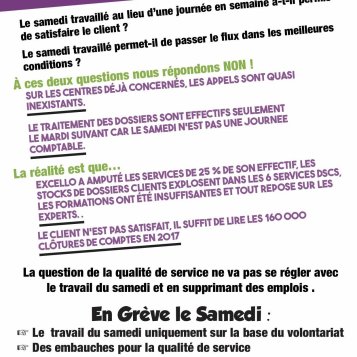 Nos samedis valent mieux que leurs profits