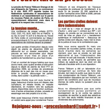 Rassemblement le 6 mai à l'ouverture du procès...
