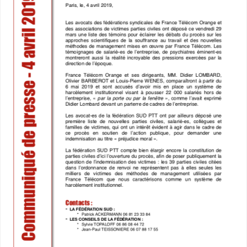 Le procès de France Télécom doit donner la parole aux victimes !