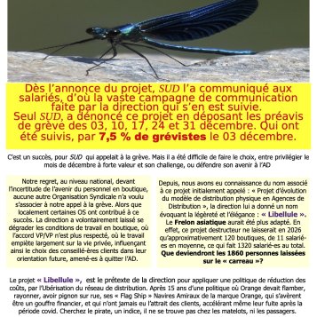 Sud seul contre le projet libellule
