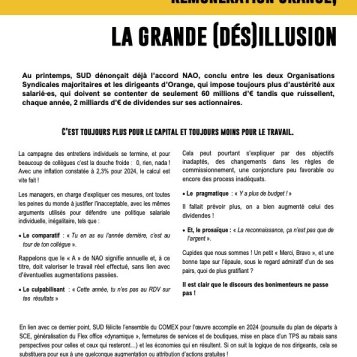Rémunération Orange, la grande (dés)illusion.