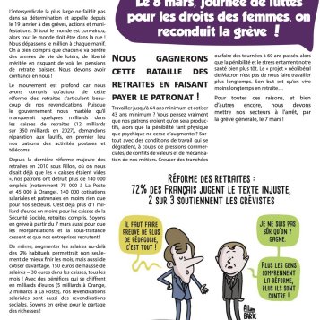 Tract grève 7, 8 mars et la suite...
