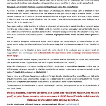 Salariés mis sous pression, chez SFR une règle, tout faire pour montrer la sortie !