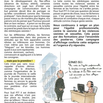 Flex-office : La direction confond humour et sexisme ! 