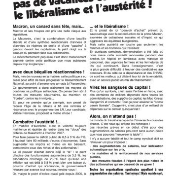 Macron II : pas de vacances contre le libéralisme et l'austérité !