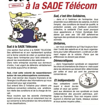 SUD chez SADE télécom