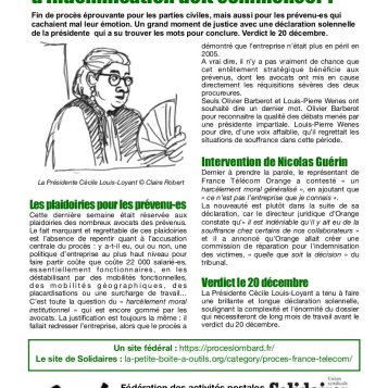  France Télécom Orange - Après la fin du procès, le plan d'indemnisation doit commencer !
