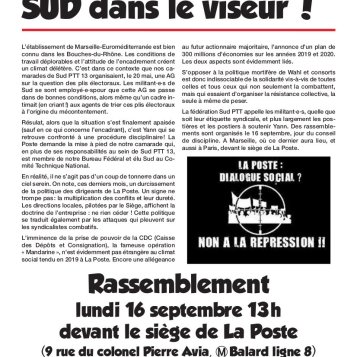 Encore un militant de SUD dans le viseur !