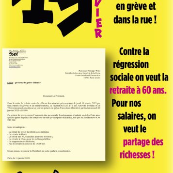 Affiche préavis 19 janvier 
