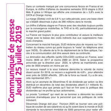 Orange doit soutenir ses salariè-es avant tout !