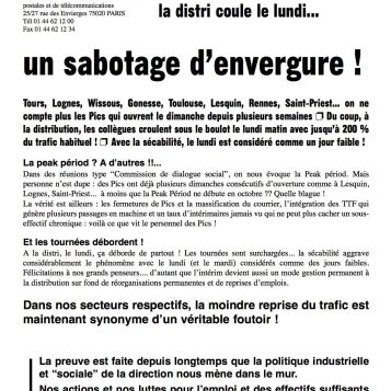 Un sabotage d'envergure