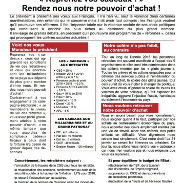 La réponse des retraité-e-s à Macron
