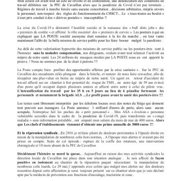 PFC Cavaillon : un syndicaliste en grève de la faim depuis 7 jours