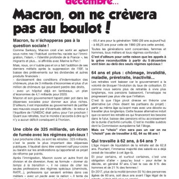 5 décembre - Macron, on ne crèvera pas au boulot !